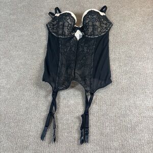 Elegant Black Lace Bustier 1243